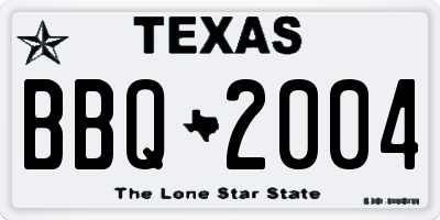 TX license plate BBQ2004
