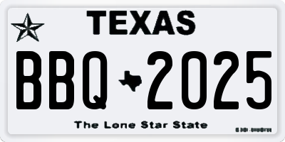 TX license plate BBQ2025