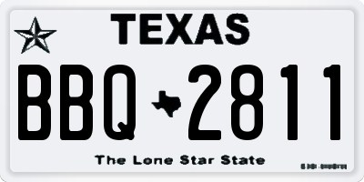 TX license plate BBQ2811