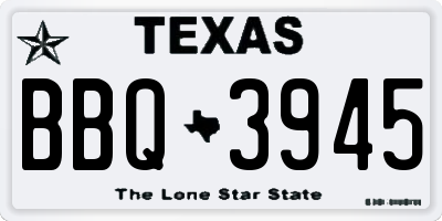TX license plate BBQ3945