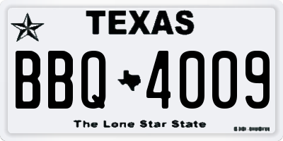 TX license plate BBQ4009