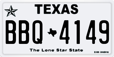 TX license plate BBQ4149