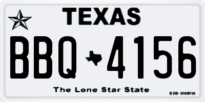 TX license plate BBQ4156