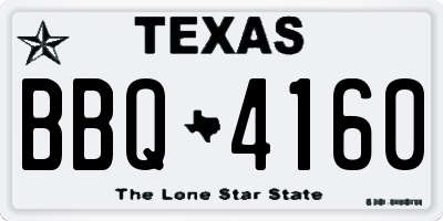 TX license plate BBQ4160