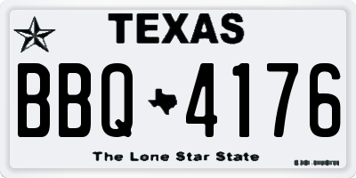 TX license plate BBQ4176