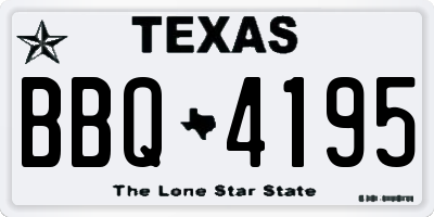 TX license plate BBQ4195