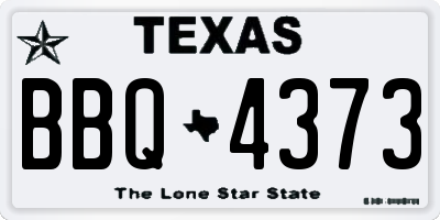 TX license plate BBQ4373