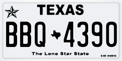 TX license plate BBQ4390