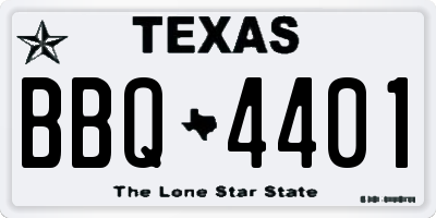 TX license plate BBQ4401