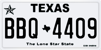 TX license plate BBQ4409