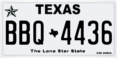 TX license plate BBQ4436