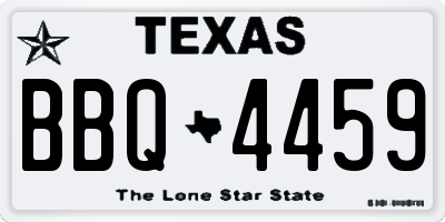 TX license plate BBQ4459