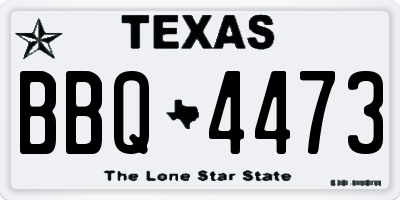 TX license plate BBQ4473