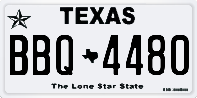 TX license plate BBQ4480