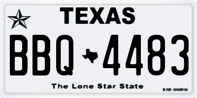 TX license plate BBQ4483