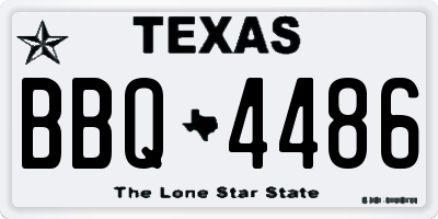 TX license plate BBQ4486