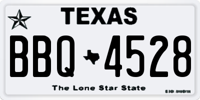 TX license plate BBQ4528