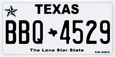 TX license plate BBQ4529