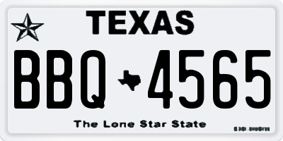 TX license plate BBQ4565