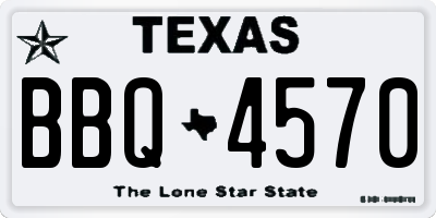TX license plate BBQ4570