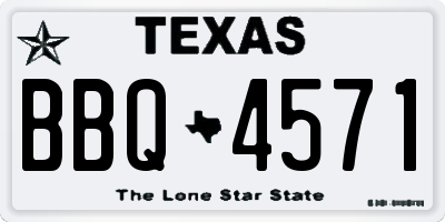 TX license plate BBQ4571