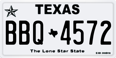TX license plate BBQ4572