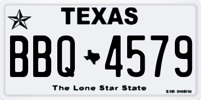 TX license plate BBQ4579