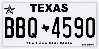 TX license plate BBQ4590