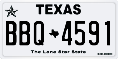 TX license plate BBQ4591