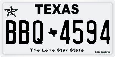 TX license plate BBQ4594