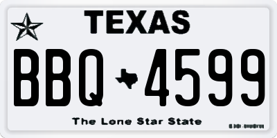 TX license plate BBQ4599