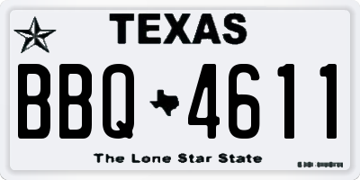 TX license plate BBQ4611