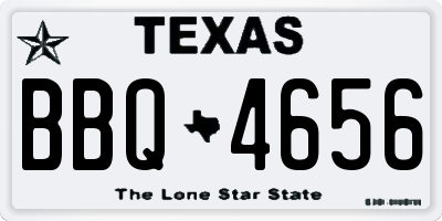 TX license plate BBQ4656