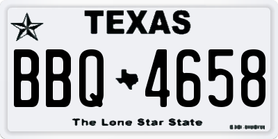 TX license plate BBQ4658