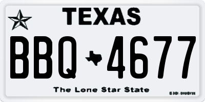 TX license plate BBQ4677