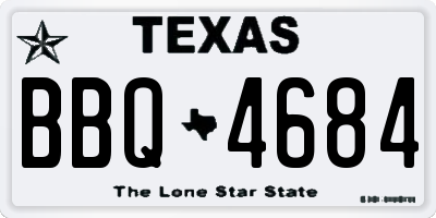 TX license plate BBQ4684