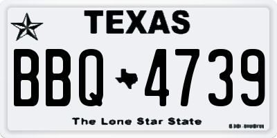 TX license plate BBQ4739