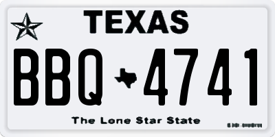 TX license plate BBQ4741