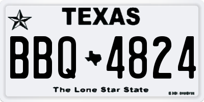TX license plate BBQ4824
