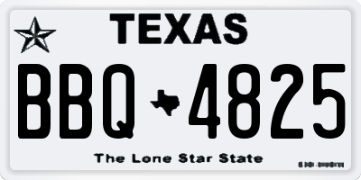 TX license plate BBQ4825
