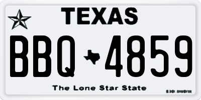 TX license plate BBQ4859