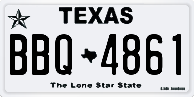 TX license plate BBQ4861