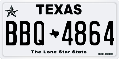 TX license plate BBQ4864