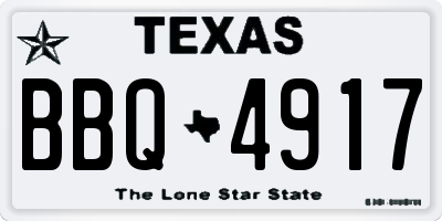 TX license plate BBQ4917