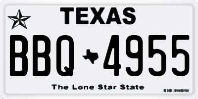 TX license plate BBQ4955