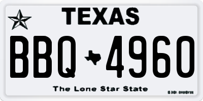 TX license plate BBQ4960