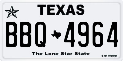 TX license plate BBQ4964
