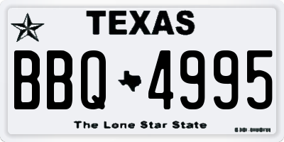 TX license plate BBQ4995