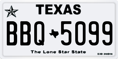 TX license plate BBQ5099