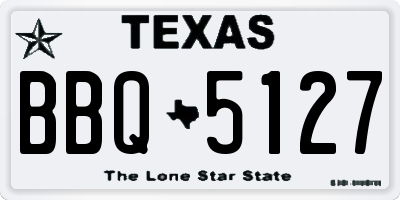 TX license plate BBQ5127